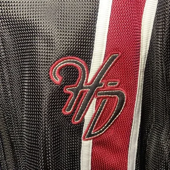 WOMENS HARLEY DAVIDSON SPORT JACKET RIDING GEAR MESH LINED SIZE LARGE BLACK RED